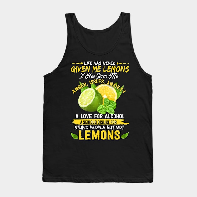A Love For Alcohol A Serious Dislike For Stupid People Funny Tank Top by paynegabriel